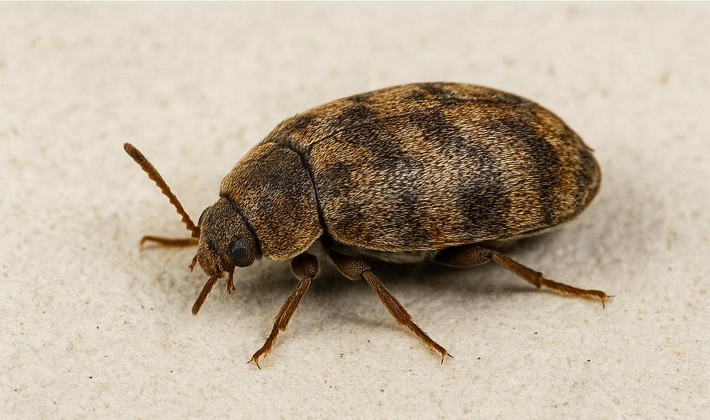 Warehouse Beetle, trogoderma variabile