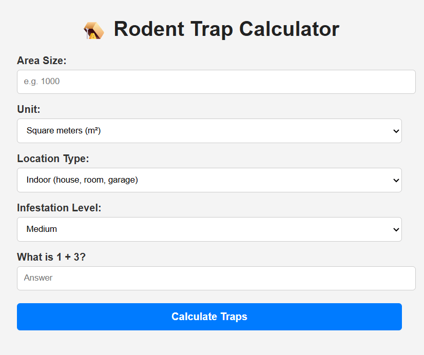 How many mice traps to set?